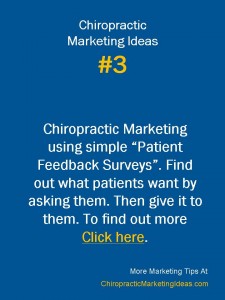 chiropractic marketing patient feedback surveys