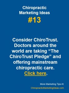Chiropractic Marketing Idea 13