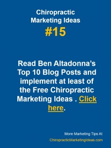 ben altadonna chiropractic marketing idea 15e